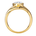 Oval Split Shank Semi-Mount Diamond Engagement Ring