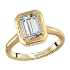 Emerald Hidden Halo Semi-Mount Engagement Ring