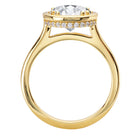Round Hidden Halo Semi-Mount Engagement Ring