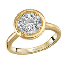 Round Hidden Halo Semi-Mount Engagement Ring