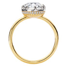Oval Hidden Halo Semi-Mount Diamond Engagement Ring