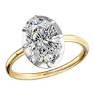 Oval Hidden Halo Semi-Mount Diamond Engagement Ring