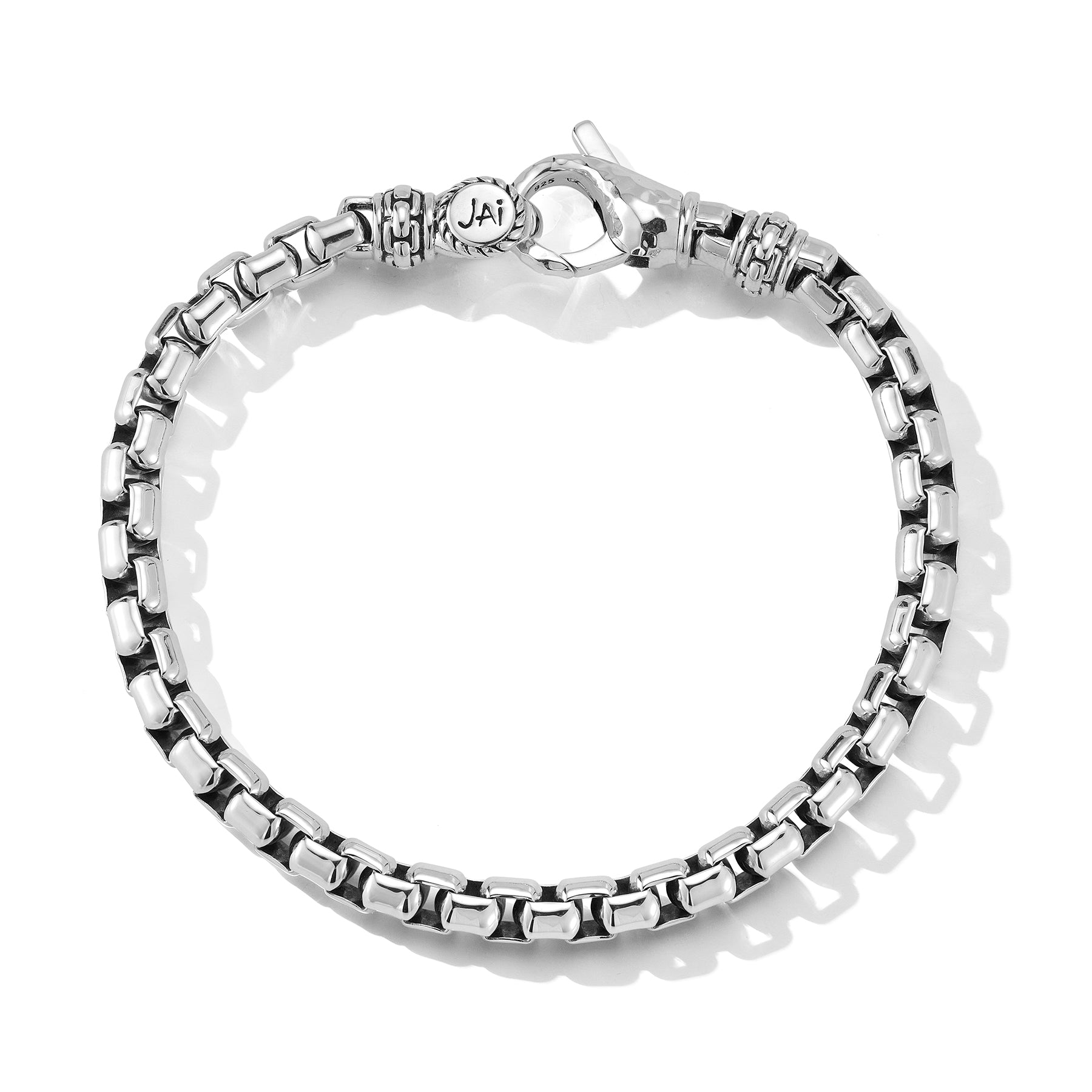 Sterling Silver Origin 5.3mm Classic Box Chain Bracelet.Sizes:Large (8.125" Length)Medium (7.625" Length)Small (7.250" Length)