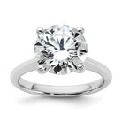14kw 4ct Cert Lab Grown VS+ F+ Round 8X Diamond Ring