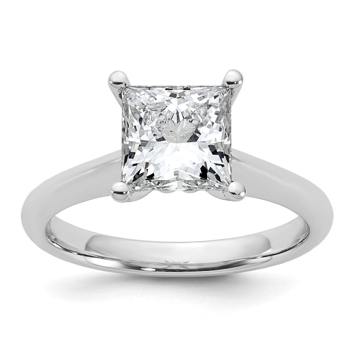 14kw 2ct Cert Lab Grown VS+ F+ Princess 8X Diamond Ring – kahnfinejewelry