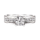 channel-set engagement ring by love story