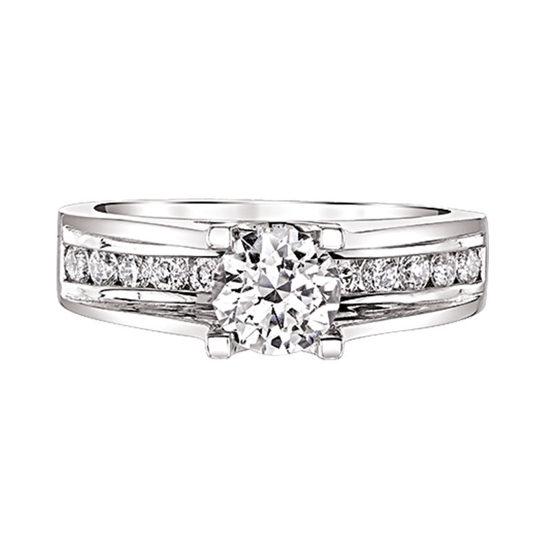 channel-set engagement ring by love story