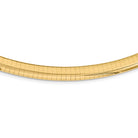 14k 6mm lightweight domed omega necklace