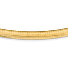 14k 8mm lightweight domed omega necklace