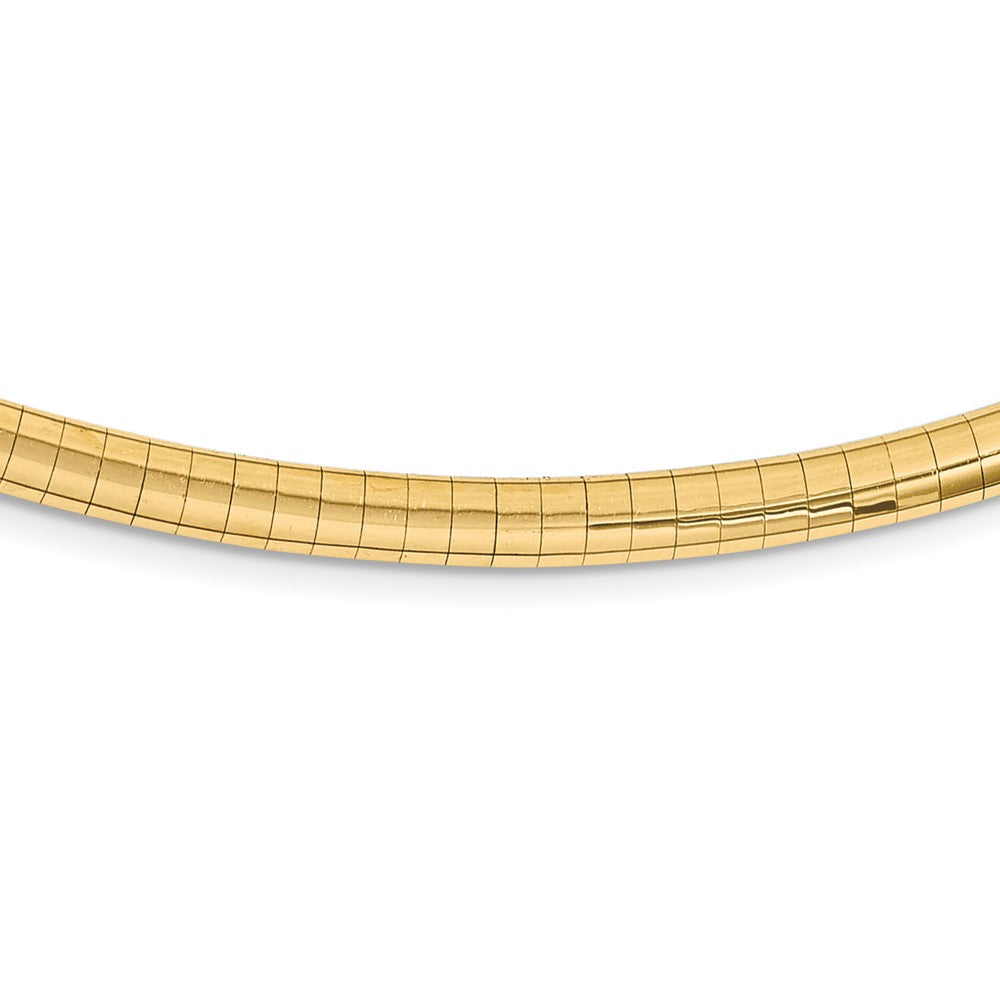 14k 4mm lightweight omega necklace