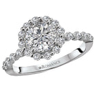 halo semi-mount diamond ring