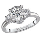 3 stone semi-mount diamond ring