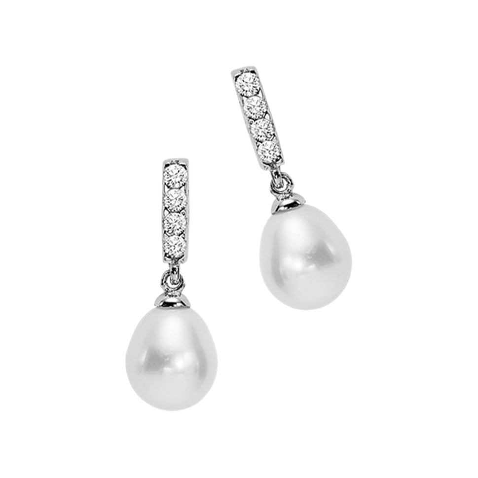 yangtze pearl fashion earrings in sterling silver