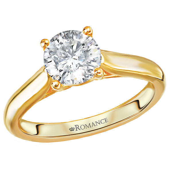 solitaire semi-mount diamond ring