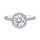 halo engagement ring by love story