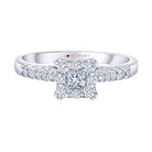 halo engagement ring by love story