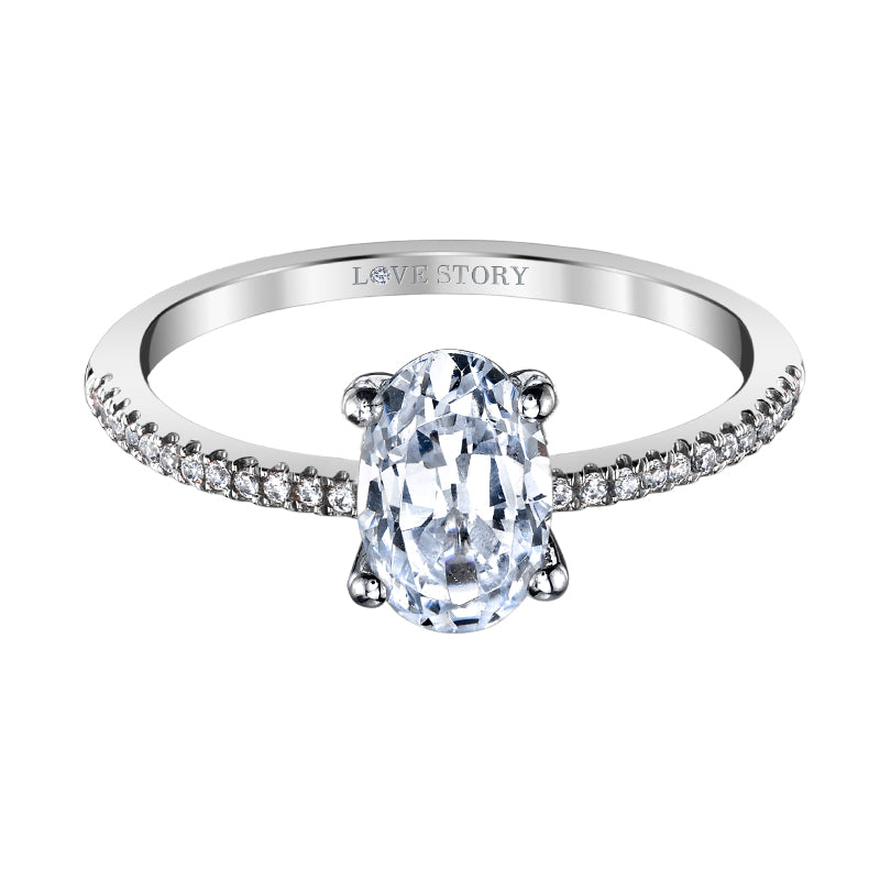 diamond semi-mount engagement ring by love story