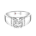 wide band engagement ring by love story
