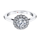 floral halo engagement ring by love story