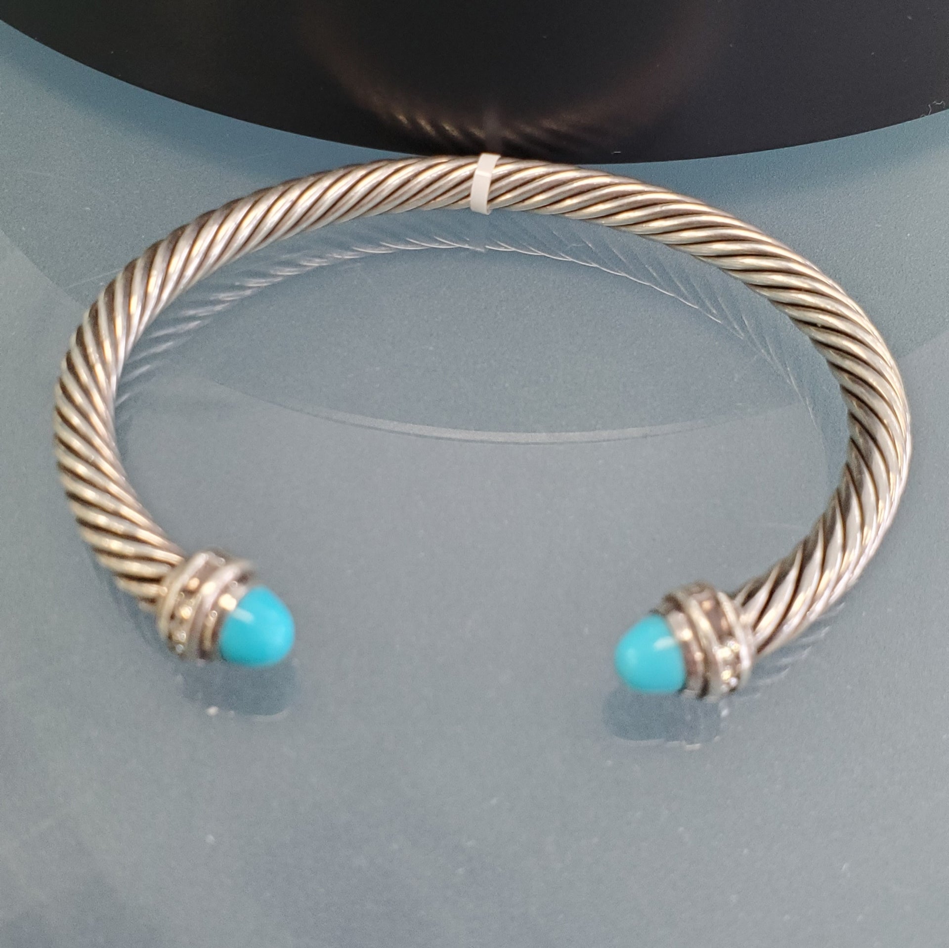 David Yurman Turquoise Diamond Bangle – kahnfinejewelry