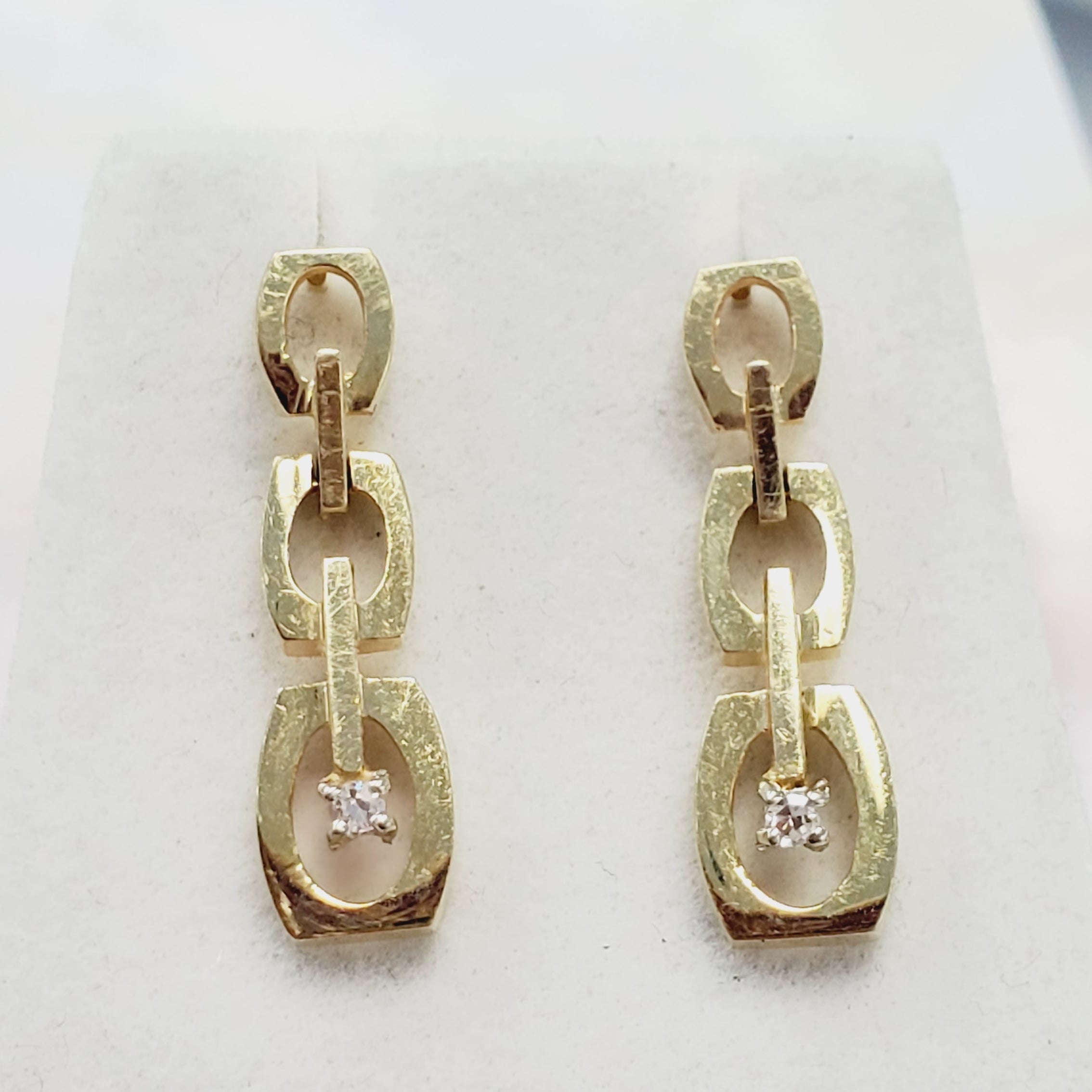 triple dangle diamond earring