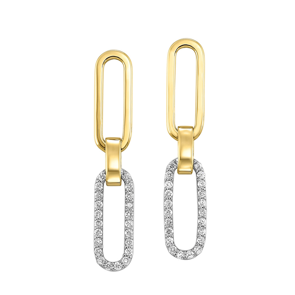 14kt yellow gold diamond 1/3ctw earring