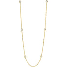 diamond station necklace in 14k yellow gold (1 ctw)