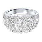 diamond french pave tapered ring in 14k white gold (2 1/4 ctw)