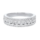 triple row diamond stackable band in 14k white gold (1ctw)