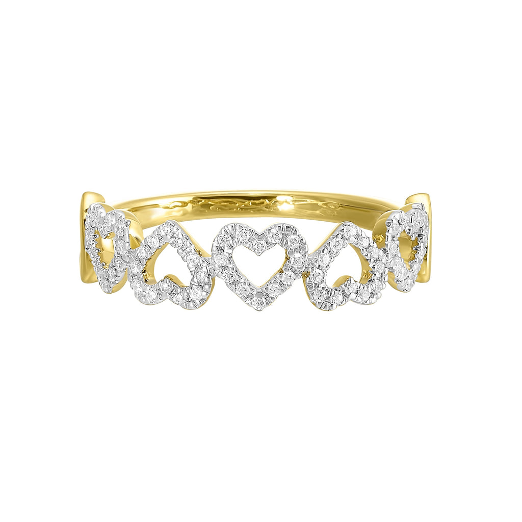 10kt yellow gold diamond 1/6ctw ring