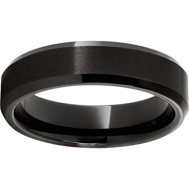 black diamond ceramic™ beveled edge band with satin finish