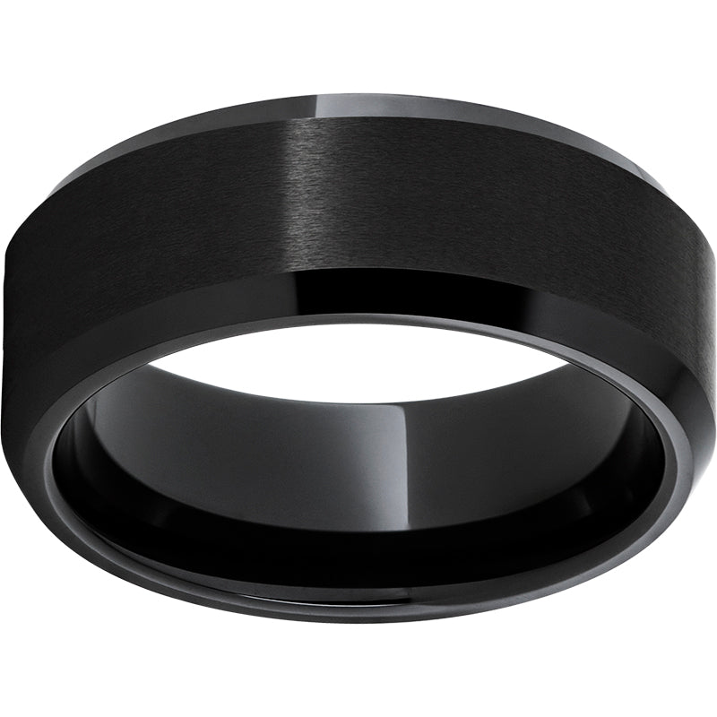 black diamond ceramic™ beveled edge band with satin finish
