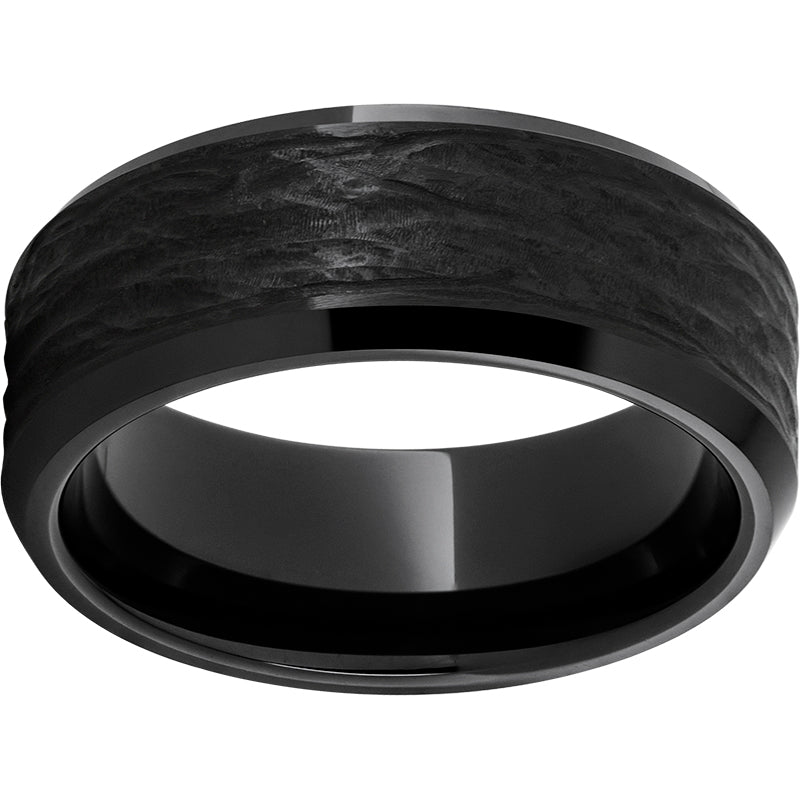 black diamond ceramic™ beveled edge band with bark finish