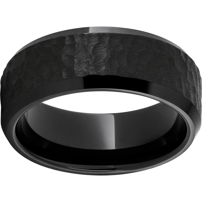 black diamond ceramic™ beveled edge band with moon finish