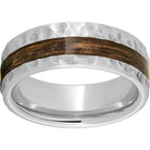 serinium® pipe cut band with off-center bourbon barrel aged™ inlay and moon finish