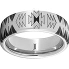 serinium® flat band with navajo rug laser engraving