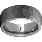 rugged tungsten™ 8mm flat band with chisel sandblast finish