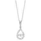 10k white gold rol prong diamond necklace 1/5ct