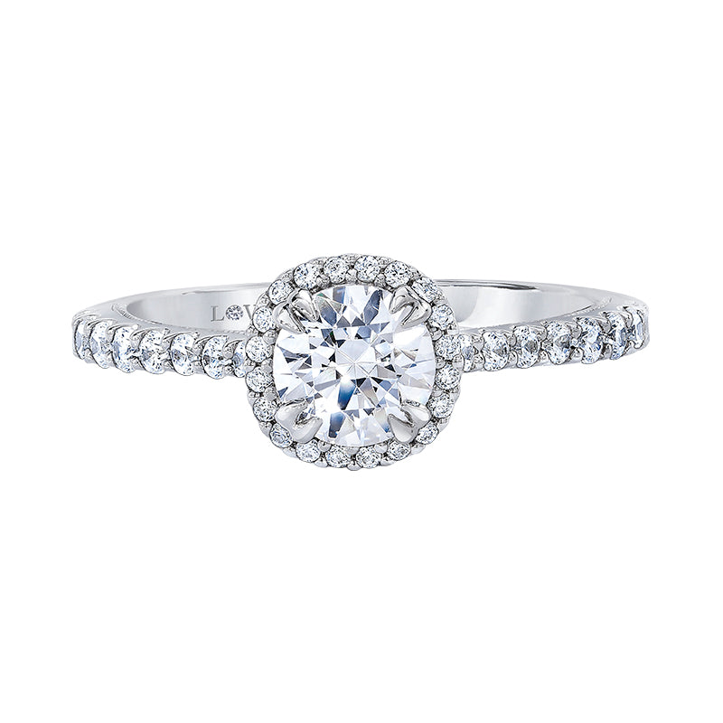 halo semi-mount engagement ring by love story