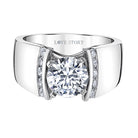 wide band engagement ring by love story
