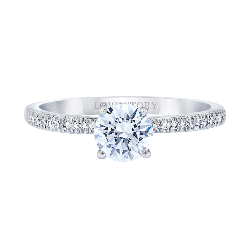 diamond semi-mount engagement ring by love story