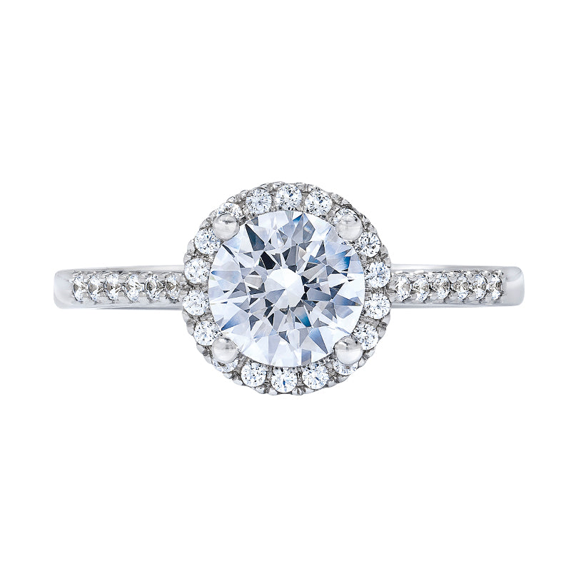 halo engagement ring by love story