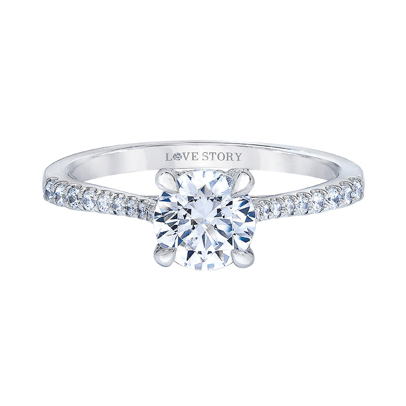 diamond semi-mount engagement ring by love story